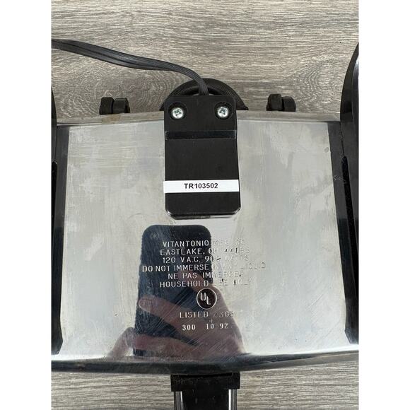 Vintage VITANTONIO PIZZELLE CHEF 300A Italian Waffle Cookie Maker, Tested Works - Picture 7 of 7